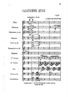 Aus dem Tanzsalon, Op.174: Nr.12 Casatschiok Russe by Joseph Joachim Raff