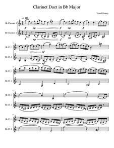 Clarinet Duet in Bb Major: Clarinet Duet in Bb Major by Yuval Dinary