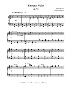 Emperor Waltz, Op.437: For piano by Johann Strauss (Sohn)