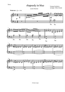 Piano version: For easy piano by George Gershwin