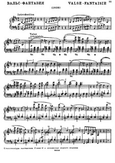 Waltz-Fantasia in B Minor: For piano by Mikhail Glinka