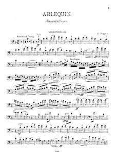Scenes from a Masked Ball for Cello and Piano, Op.3: No.1 Harlequin – solo part by David Popper