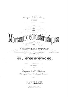 Scenes from a Masked Ball for Cello and Piano, Op.3: No.2 Papillon – score, solo part by David Popper