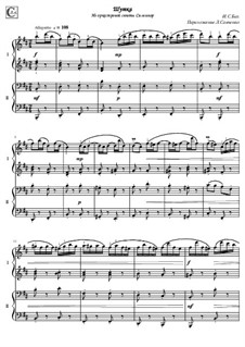 Badinerie: For piano four hands by Johann Sebastian Bach