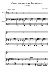 Sonate for violin and piano: Sonate for violin and piano by Semyon Suhanov