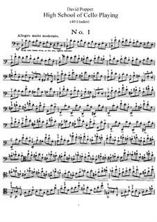 High School of Cello Playing, Op.73: High School of Cello Playing by David Popper