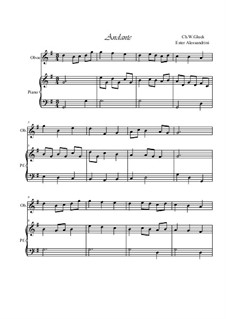 Andante: For oboe and piano by Christoph Willibald Gluck