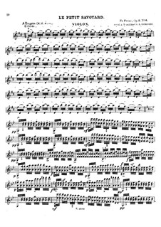 Six grandes études. Le petit savoyard, Op.2 No.6: Solo part by Francois Humbert Prume