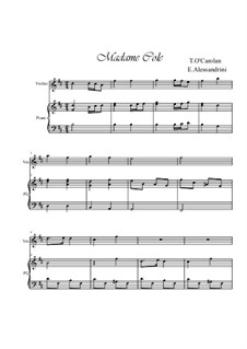 Madame Cole: For violin and piano by Turlough O'Carolan