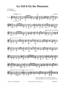 Go, Tell it on the Mountain: For guitar by folklore