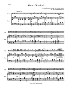Wiener Schnitzel: For viola and piano by folklore, Wenzel Müller, Josef Lanner