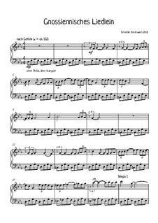 Album für Klavier, Op.23: No.7 Gnossiennisches Liedlein by Florian Bergmann, Benedikt Bindewald