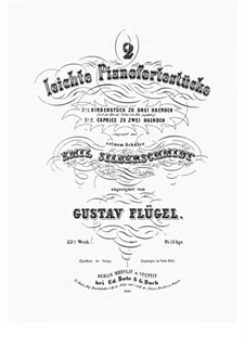 2 leichte Pianofortestücke. Kinderstück zu drei Händen, Op.22 No.1: 2 leichte Pianofortestücke. Kinderstück zu drei Händen by Gustav Flügel