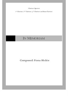 In Memoriam: For quartet by Fiona Hickie