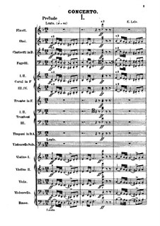 Cello Concerto in D Minor: Score by Édouard Lalo