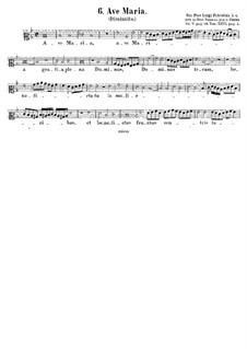 Ave Maria: Vocal score by Giovanni da Palestrina