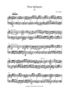 Three Epilogues for piano: No.2 by Hans Bakker