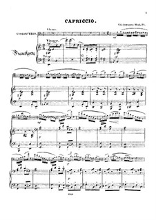 Capriccio, Op.24: For cello and piano – score by Georg Goltermann