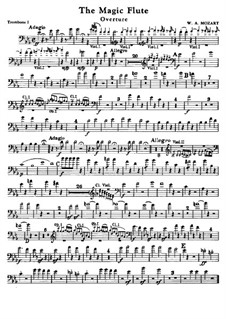 Overture: Trombones parts by Wolfgang Amadeus Mozart