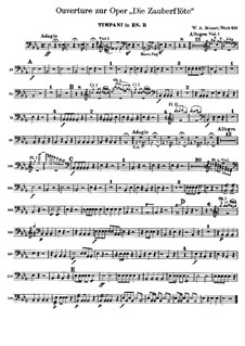 Overture: Timpani part by Wolfgang Amadeus Mozart