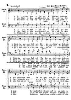 O Thäler weit, o höhen: For choir by Felix Mendelssohn-Bartholdy