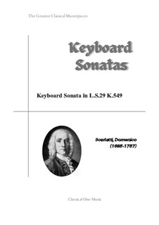 Sonata in G Major, K.240 L.S29 P.368: For piano by Domenico Scarlatti