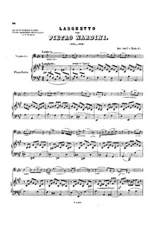 Sonata for Violin and Basso Continuo in D Major: Movement II. Arrangement for cello and piano by Pietro Nardini