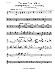 Times and Seasons: For violin solo No.4: Evening (version 2 for weekdays) by folklore