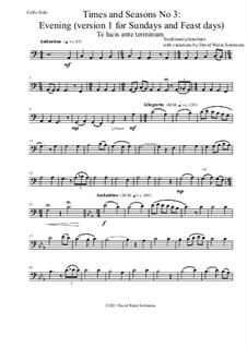 Times and Seasons: For cello solo No.3: Evening (version 1 for Sundays and Feast days) by folklore