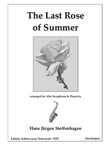 The Last Rose of Summer: For alto saxophone and piano by folklore