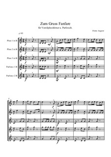 Zum Gruss Fanfare, Op.159: Für Pless u. Pfc Hö B by Dieter Angerer
