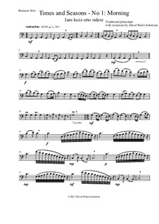 Times and Seasons: For bassoon solo No.1: Morning by folklore