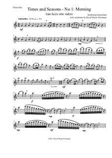 Four plainchants with variations for flute solo: Complete set by folklore