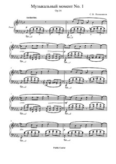 Six Moments Musicaux, Op.16: No.1 by Sergei Rachmaninoff