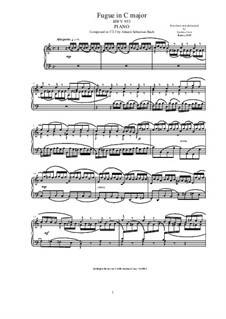 Fugue in C Major, BWV 953: For piano by Johann Sebastian Bach