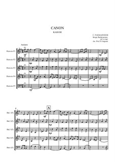 Canon für 5 Hörner F: Canon für 5 Hörner F by Sergei Rachmaninoff