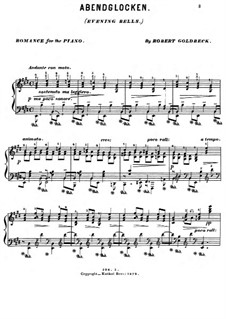 Pieces for Piano: Abendglocken (Evening Bells) by Robert Goldbeck