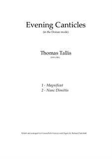 Evening Canticles (in the Dorian mode): Evening Canticles (in the Dorian mode) by Thomas Tallis