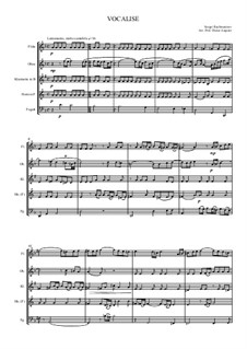Vocalise, Op.34 No.14: For horn quintet by Sergei Rachmaninoff