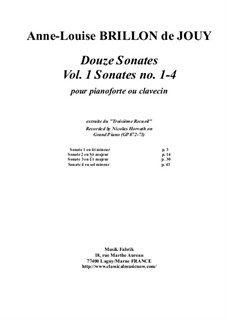 12 Sonatas for piano (or harpsichord): Sonatas 1-4 by Anne-Louise Brillon de Jouy