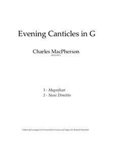 Evening Canticles in G: Evening Canticles in G by Charles MacPherson