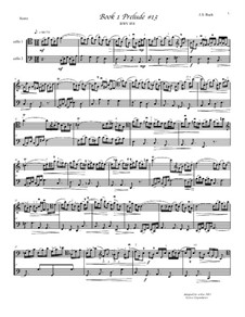 Prelude and Fugue No.13 in F Sharp Major, BWV 858: Prelude, for two cellos by Johann Sebastian Bach