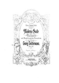 Modern Suite for Cello and Piano, Op.126: Score by Georg Goltermann