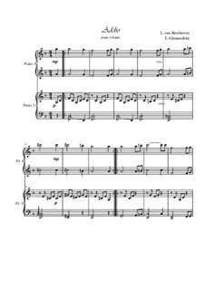 Ode to Joy, for Piano: For four hands by Ludwig van Beethoven