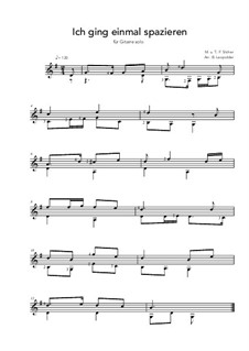 Ich ging einmal spazieren by F. Silcher - sheet music on MusicaNeo