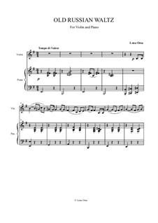 Old Russian Waltz: For Violin and Piano – Score by Lena Orsa