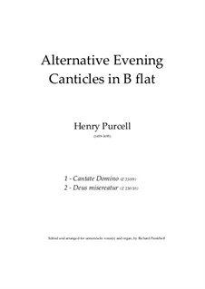 Alternative Evening Canticles in B flat: Alternative Evening Canticles in B flat by Henry Purcell
