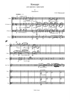 Concerto for Violin and Orchestra in D Major, TH 59 Op.35: Movement II by Pyotr Tchaikovsky