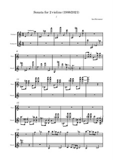 Sonata for 2 violins: Sonata for 2 violins by Ian Shtrasner