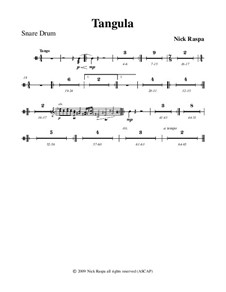 No.2 Tangula: Snare Drum part by Nick Raspa